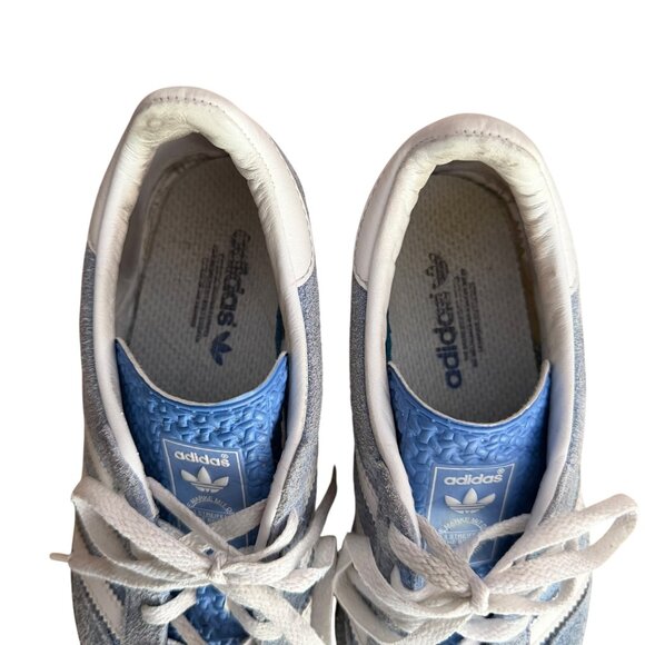 Adidas Gazelle Indoor Suede Sneaker Blue Fusion 6.5 Blokette Gum Sole Soccer - Picture 13 of 14